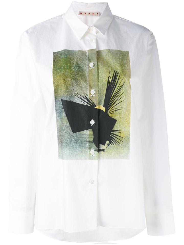 Marni - Printed Shirt - Women - Cotton - 42, White, Cotton