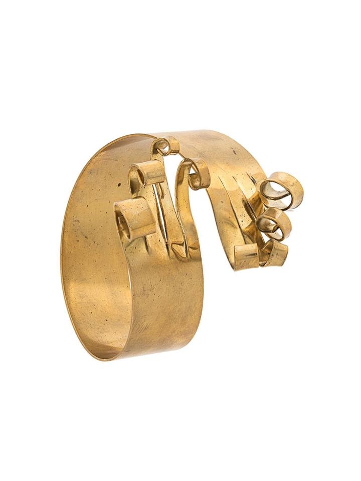 Jean Paul Gaultier Vintage 1980's/1990's Sculptured Bracelet - Gold