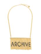 Mm6 Maison Margiela Archive Fringed Necklace - Metallic