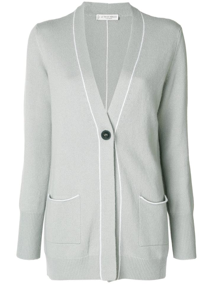 Le Tricot Perugia V-neck Cardigan - Grey