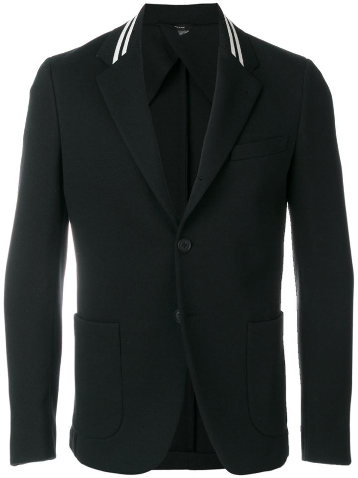 Fendi Striped Lapel Blazer - Black