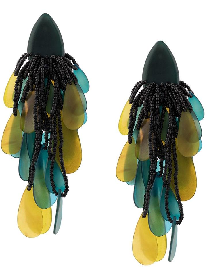 Monies Bead Detail Earrings - Green