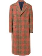 Mp Massimo Piombo Checked Long Coat - Yellow & Orange