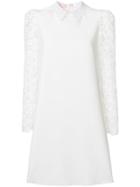 Giamba Macramé Lace Mini Dress - White