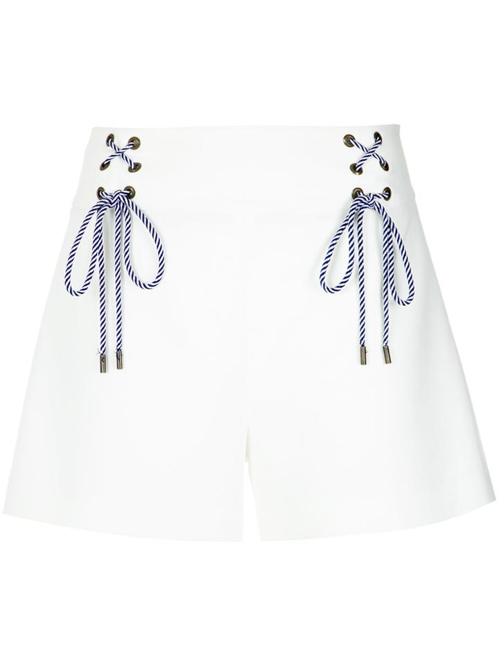 Nk Lace Up Detail Shorts - White