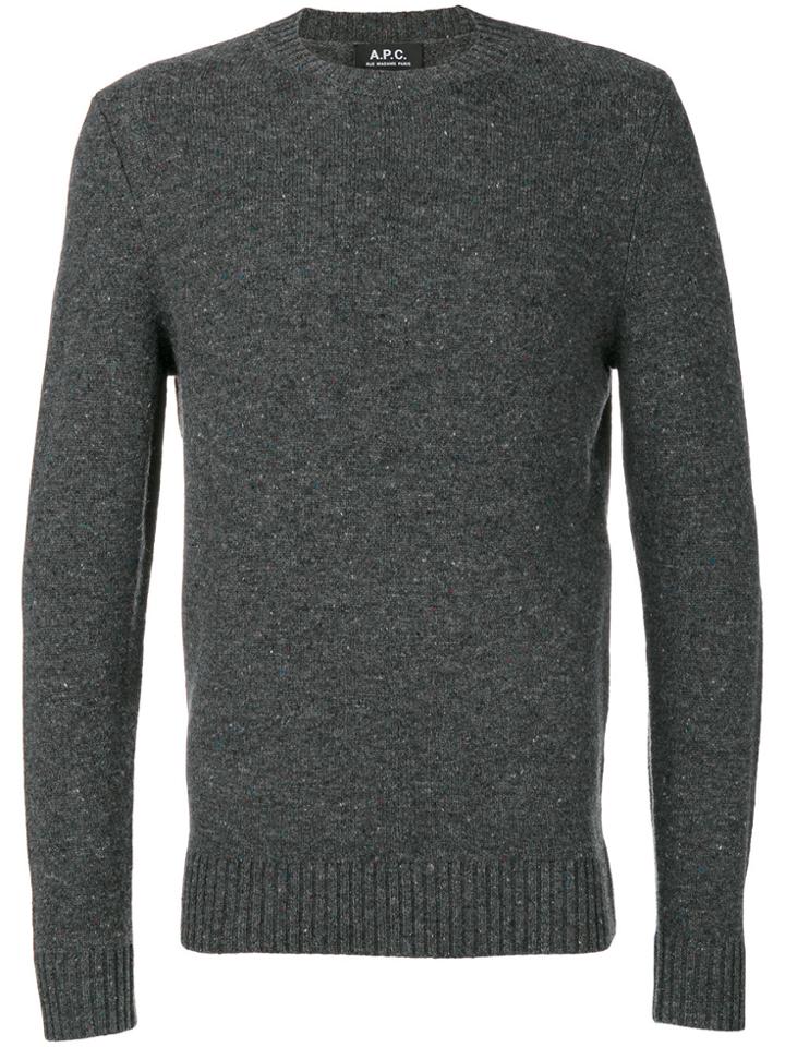 A.p.c. Classic Crew Neck Jumper - Grey