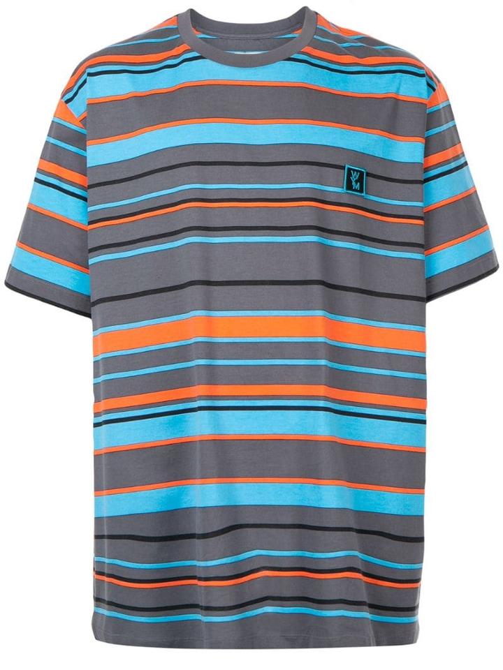 Wooyoungmi Striped Print T-shirt - Blue