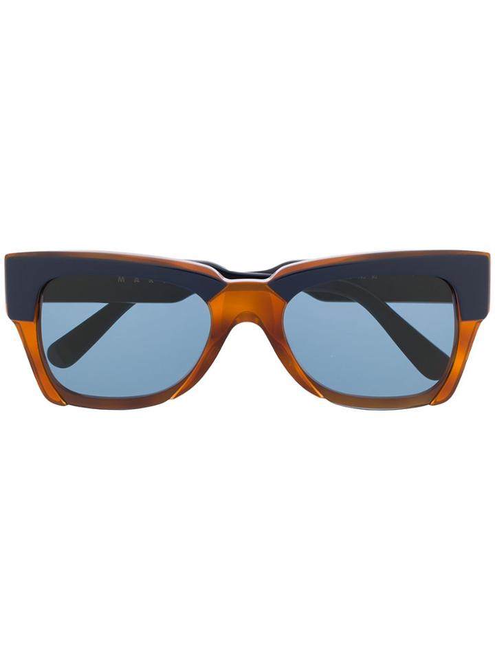 Marni Eyewear Bold Frame Sunglasses - Blue
