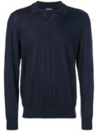 Z Zegna Polo Style Sweater - Blue