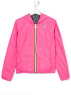 K Way Kids Reversible Wind Breaker Jacket - Pink & Purple
