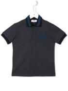 Young Versace Greca Patterned Collar Polo Shirt, Boy's, Size: 6 Yrs, Grey