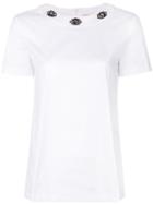 's Max Mara - Studded Collar Top - Women - Cotton/polyamide/spandex/elastane - 36, White, Cotton/polyamide/spandex/elastane
