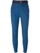 Alexander Mcqueen Cropped Jeans, Size: 42, Blue, Cotton/spandex/elastane
