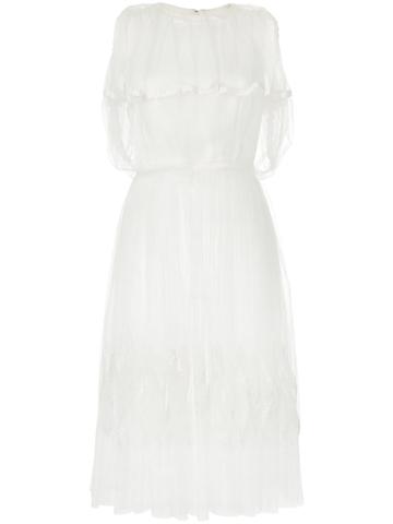 Miyao Layered Tulle Dress - White