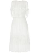 Miyao Layered Tulle Dress - White