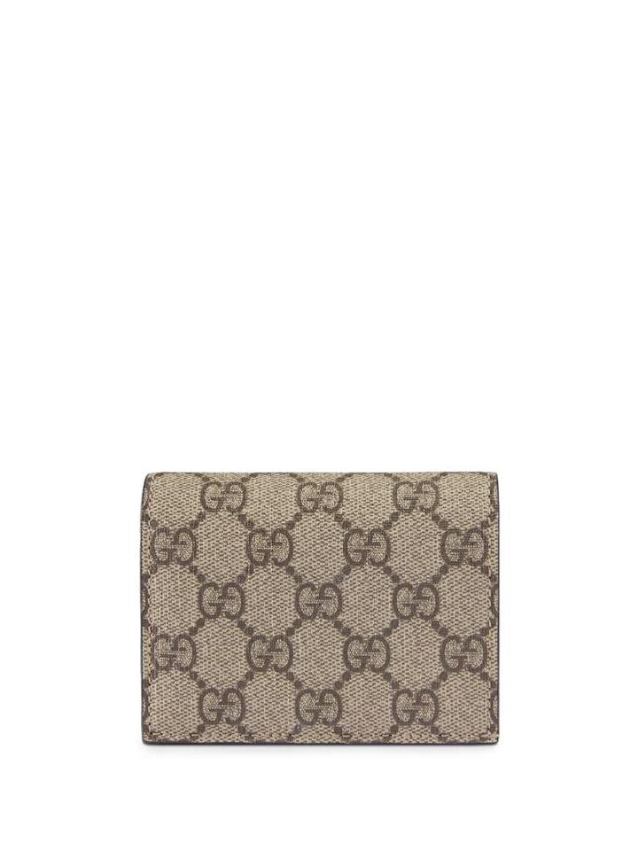 Gucci Gg Supreme Card Case Wallet - Neutrals