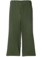 Homme Plissé Issey Miyake Pleated Cropped Trousers - Green