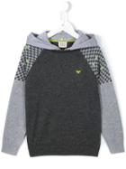 Armani Junior Logo Print Hoodie, Boy's, Size: 8 Yrs, Grey