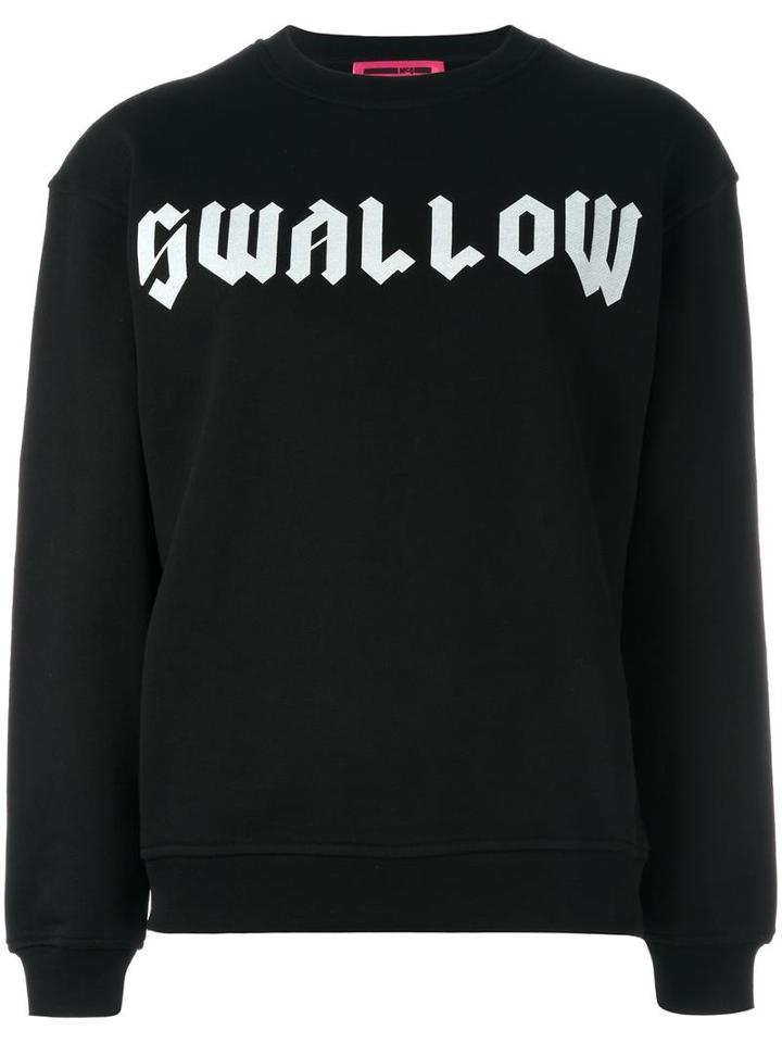 Mcq Alexander Mcqueen Swallow Sweatshirt, Women's, Size: Small, Black, Cotton