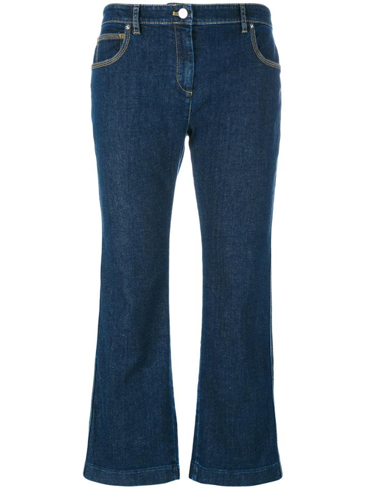 Kenzo Cropped Flare Jeans - Blue