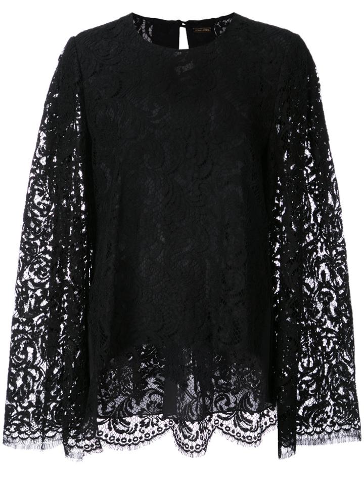 Adam Lippes Relaxe Fit Lace Blouse - Black