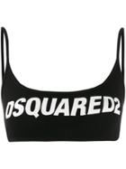 Dsquared2 Logo Print Bralette - Black