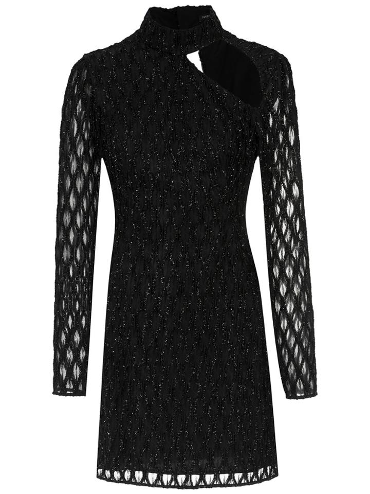 Tufi Duek Metallic Threading Short Dress - Black