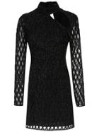 Tufi Duek Metallic Threading Short Dress - Black