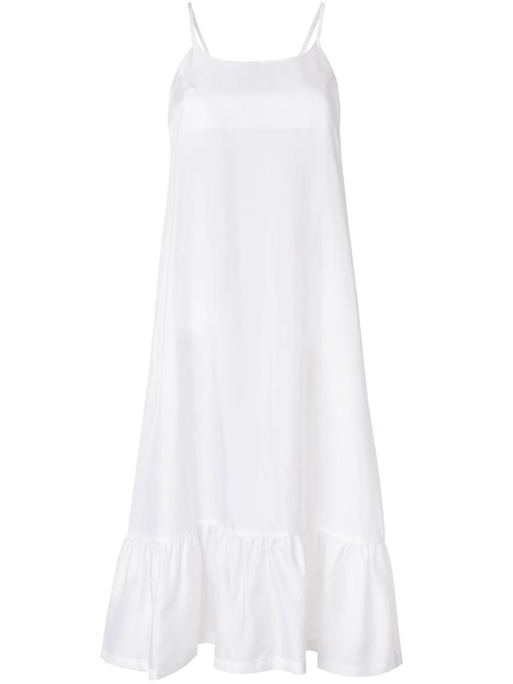 Comme Des Garçons Comme Des Garçons Frill Hem Slip Dress - White