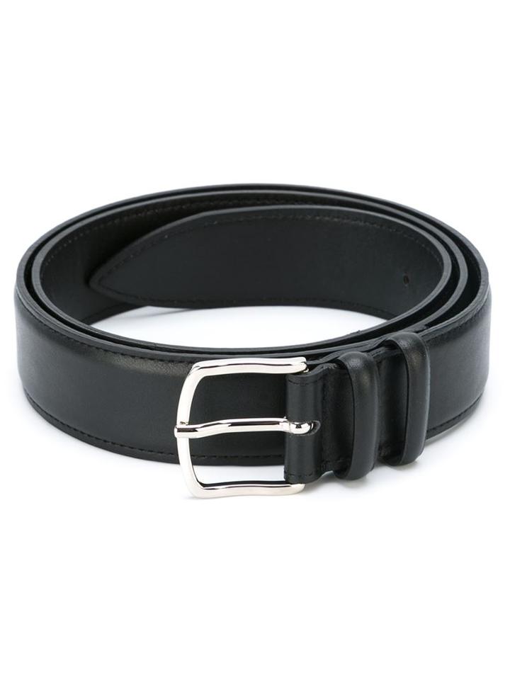 Orciani Classic Buckle Belt, Men's, Size: 100, Black, Leather