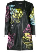 Jeremy Scott Printed Zipped Coat - Black