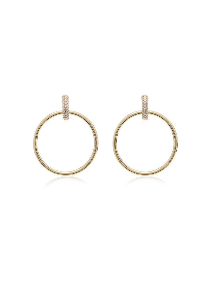 Spinelli Kilcollin Yellow Gold Casseus Huggie Diamond Hoop Earrings -