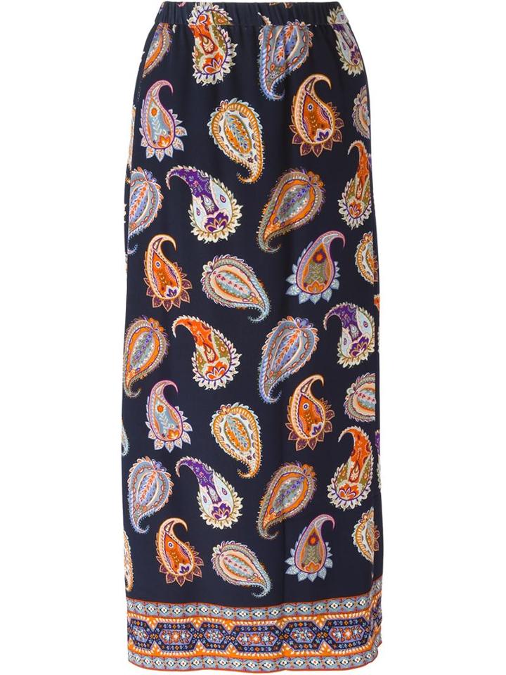 Tory Burch Paisley Print Maxi Skirt