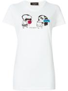 Dsquared2 Cartoon Print T-shirt, Women's, Size: Large, White, Cotton