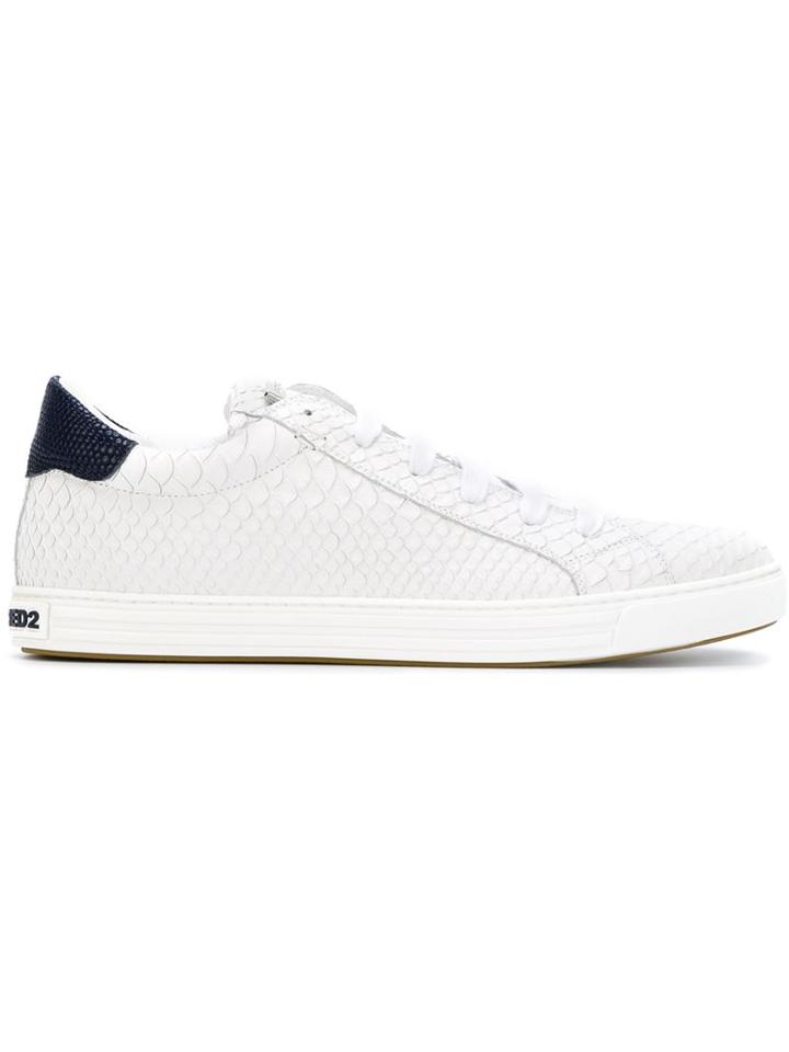 Dsquared2 Tennis Club Sneakers, Men's, Size: 43, White, Calf Leather/rubber