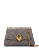 Dolce & Gabbana Heart Plaque Shoulder Bag - Grey