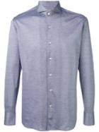 Canali Modern Fit Shirt, Men's, Size: Large, Blue, Cotton