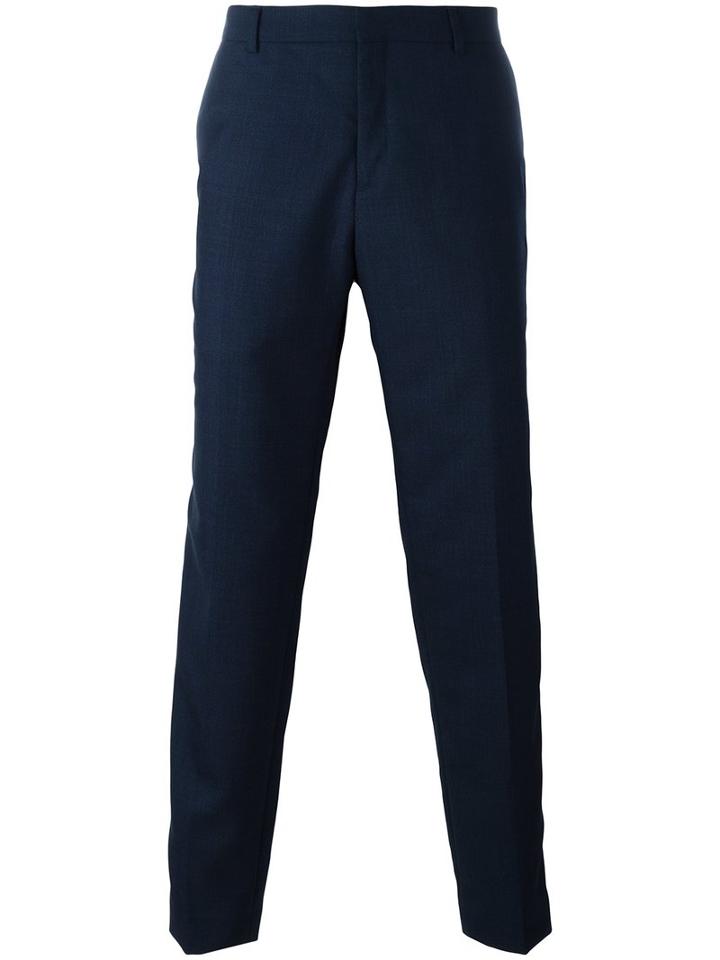 Ami Alexandre Mattiussi - Straight Trousers - Men - Wool - 44, Blue, Wool