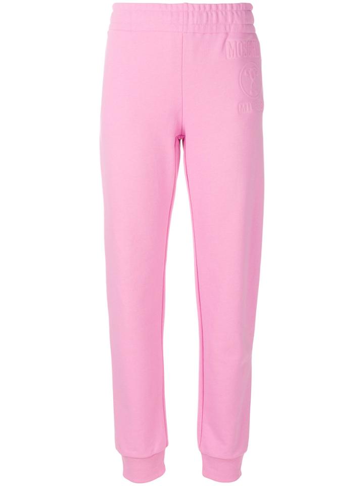 Moschino High Waist Track Pants - Pink & Purple