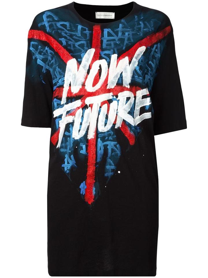Faith Connexion Now Future Oversized T-shirt, Women's, Size: Small, Black, Cotton