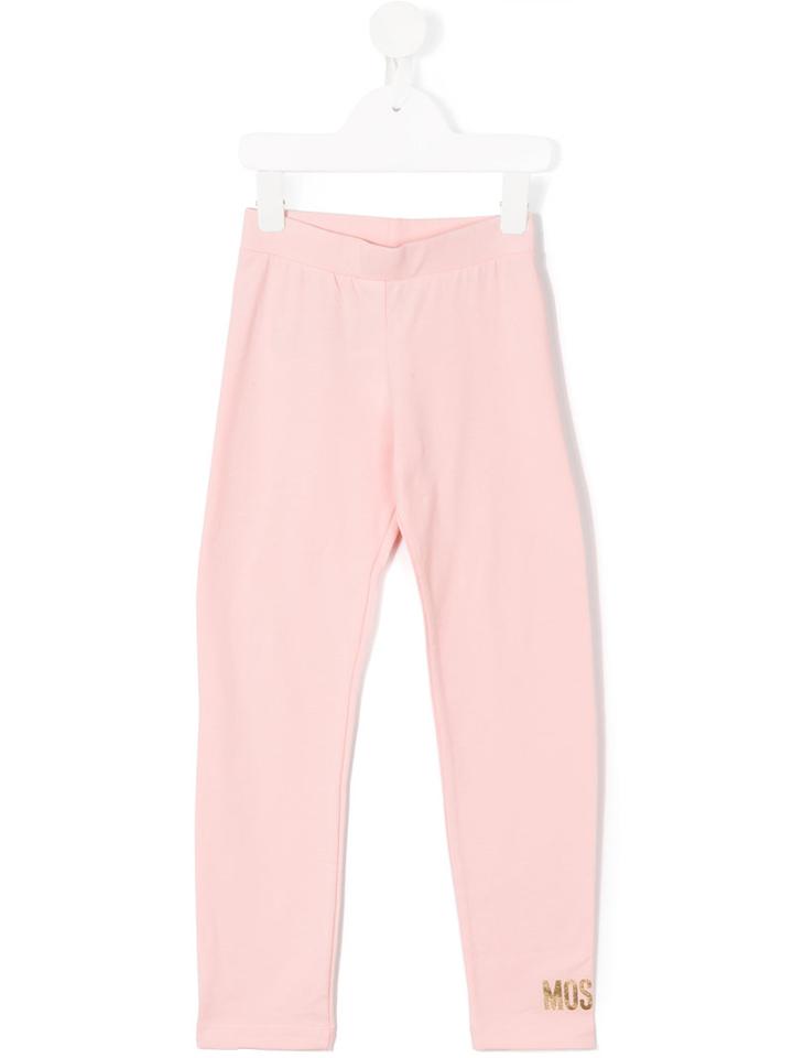 Moschino Kids - Logo Print Leggings - Kids - Cotton/spandex/elastane - 12 Yrs, Girl's, Pink/purple