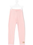 Moschino Kids - Logo Print Leggings - Kids - Cotton/spandex/elastane - 12 Yrs, Girl's, Pink/purple