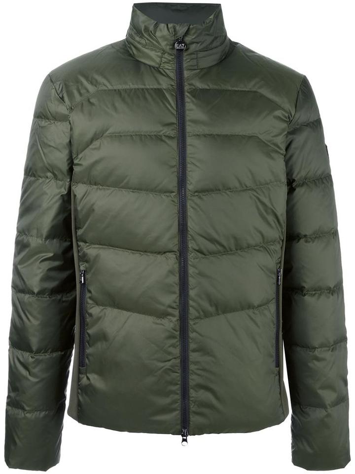 Ea7 Emporio Armani Padded Jacket, Men's, Size: Large, Green, Polyester/polyamide/feather Down/feather