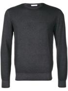 Cruciani Long-sleeve Fitted Sweater - Grey