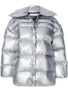 Off-white Puffer Coat - Metallic