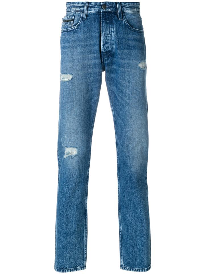 Ck Jeans Distressed Jeans - Blue