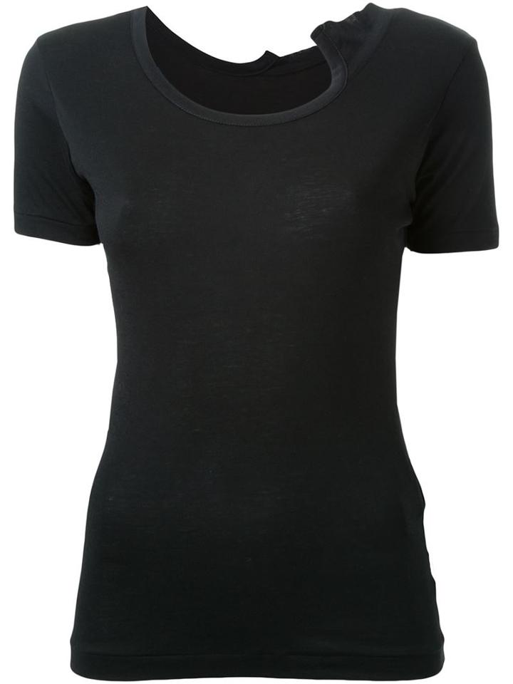 Yohji Yamamoto Curl Collar Detail T-shirt