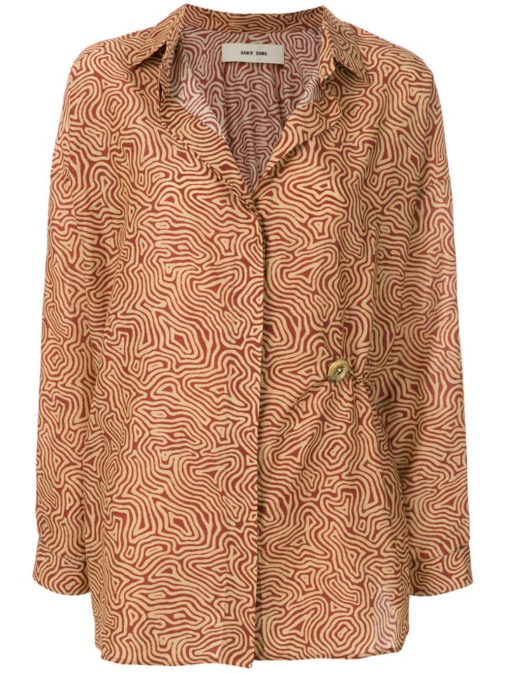 Damir Doma Novelty Print Relaxed Shirt - Yellow & Orange