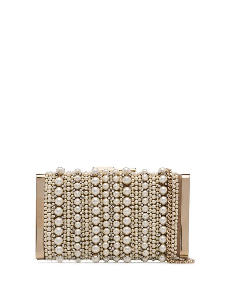 Jimmy Choo J Box Pearl Clutch Bag - Gold