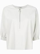 Yves Salomon Zip-front Top - White